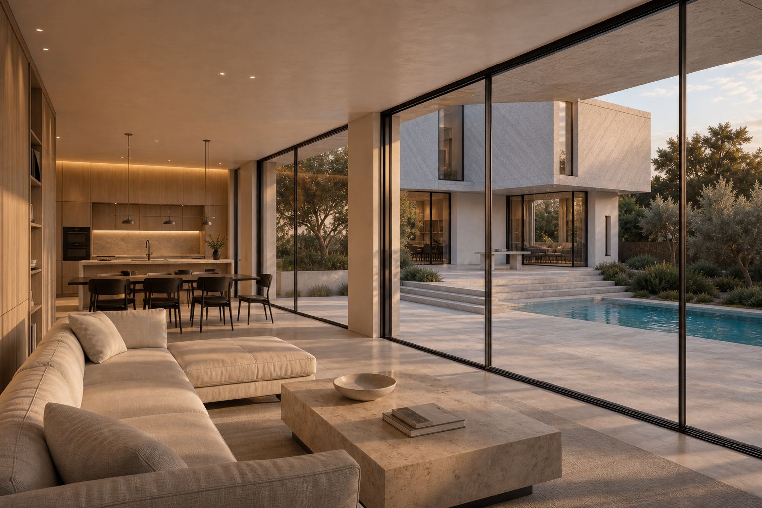Courtyard Villa interior living room